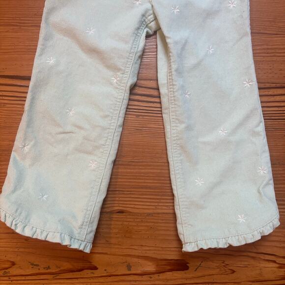 Gymboree 90s mint green snowflake glitter corduroy pants SIZE 3T - Picture 4 of 5
